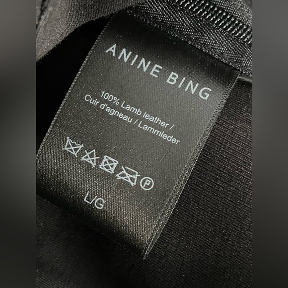 Anine Bing Black Leather Mini Skirt Biker Punk Rock Goth Sexy Large Party - Picture 4 of 8